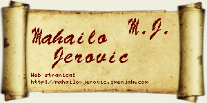 Mahailo Jerović vizit kartica